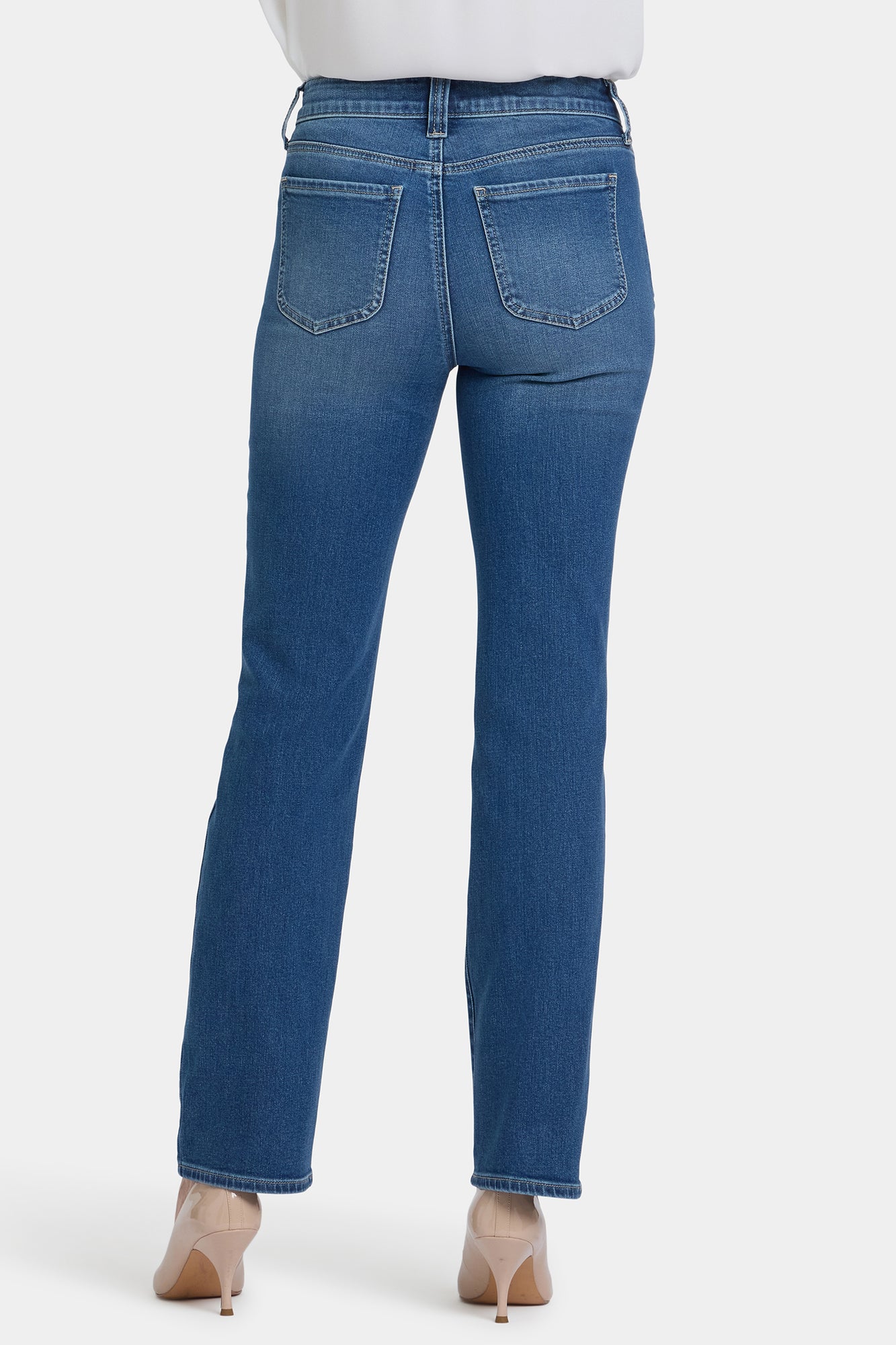 NYDJ Marilyn Straight Jeans In Petite With High Rise, Utility Welt Pockets And 29