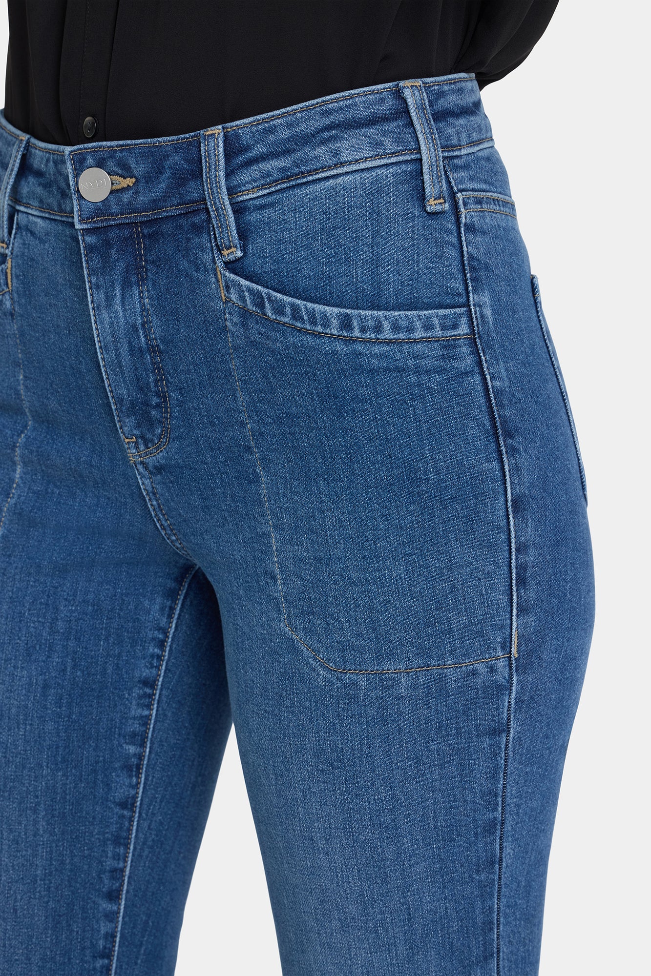 NYDJ Sheri Slim Jeans In Petite With Utility Pockets - Opera Blue