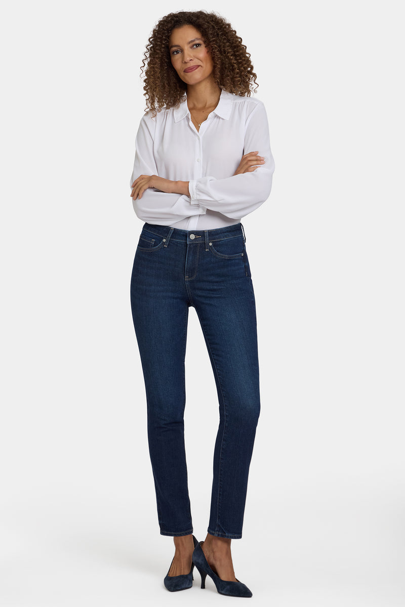 NYDJ Sheri Slim Jeans In Petite With Back Sequins - Indigo Seine
