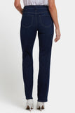 NYDJ Marilyn Straight Jeans In Petite With High Rise And 29" Inseam - Midnight Breeze