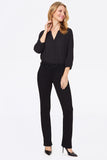 NYDJ Marilyn Straight Jeans In Petite - Black