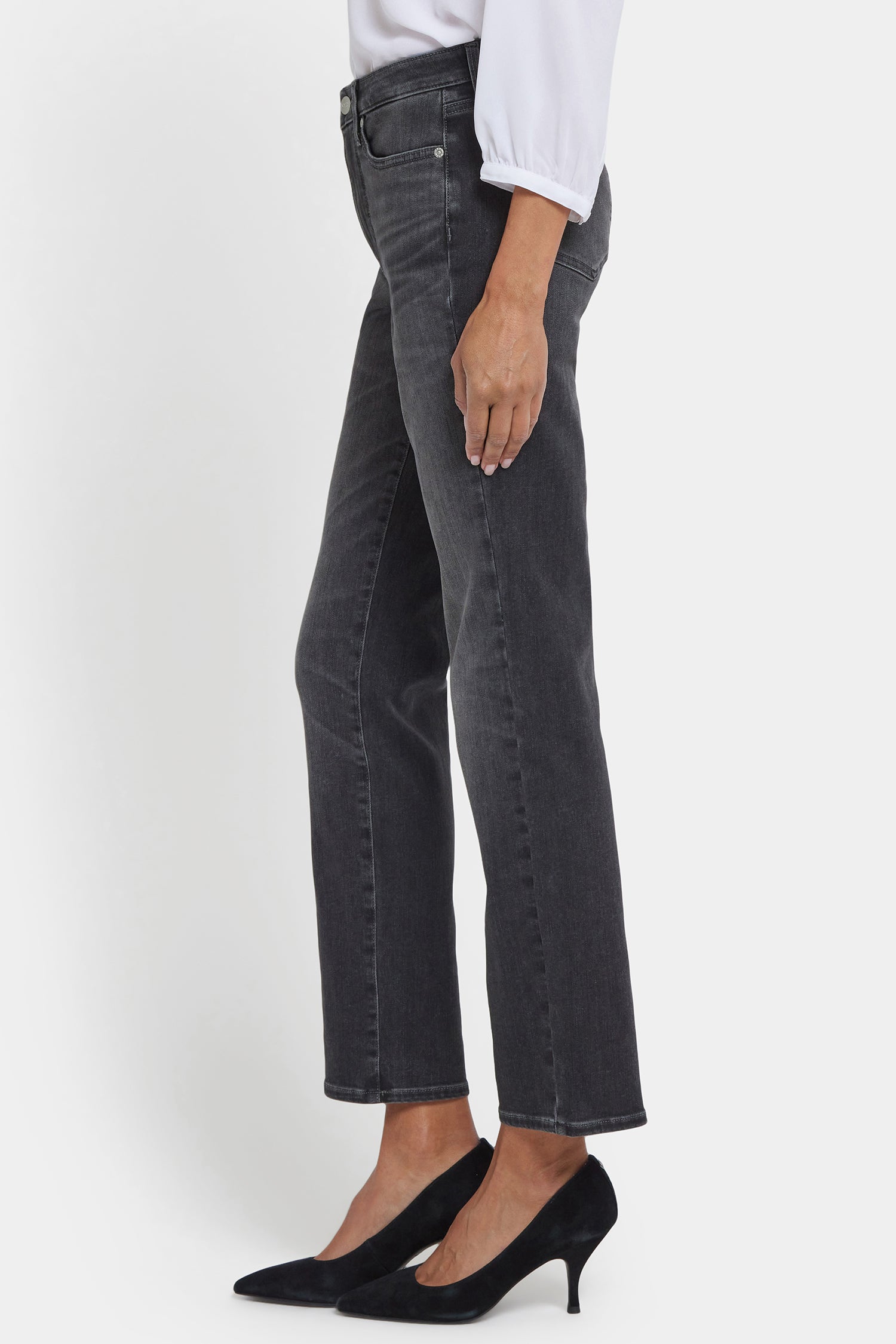 Sheri Slim Jeans In Petite With High Rise - Gloomy Marais Grey | NYDJ
