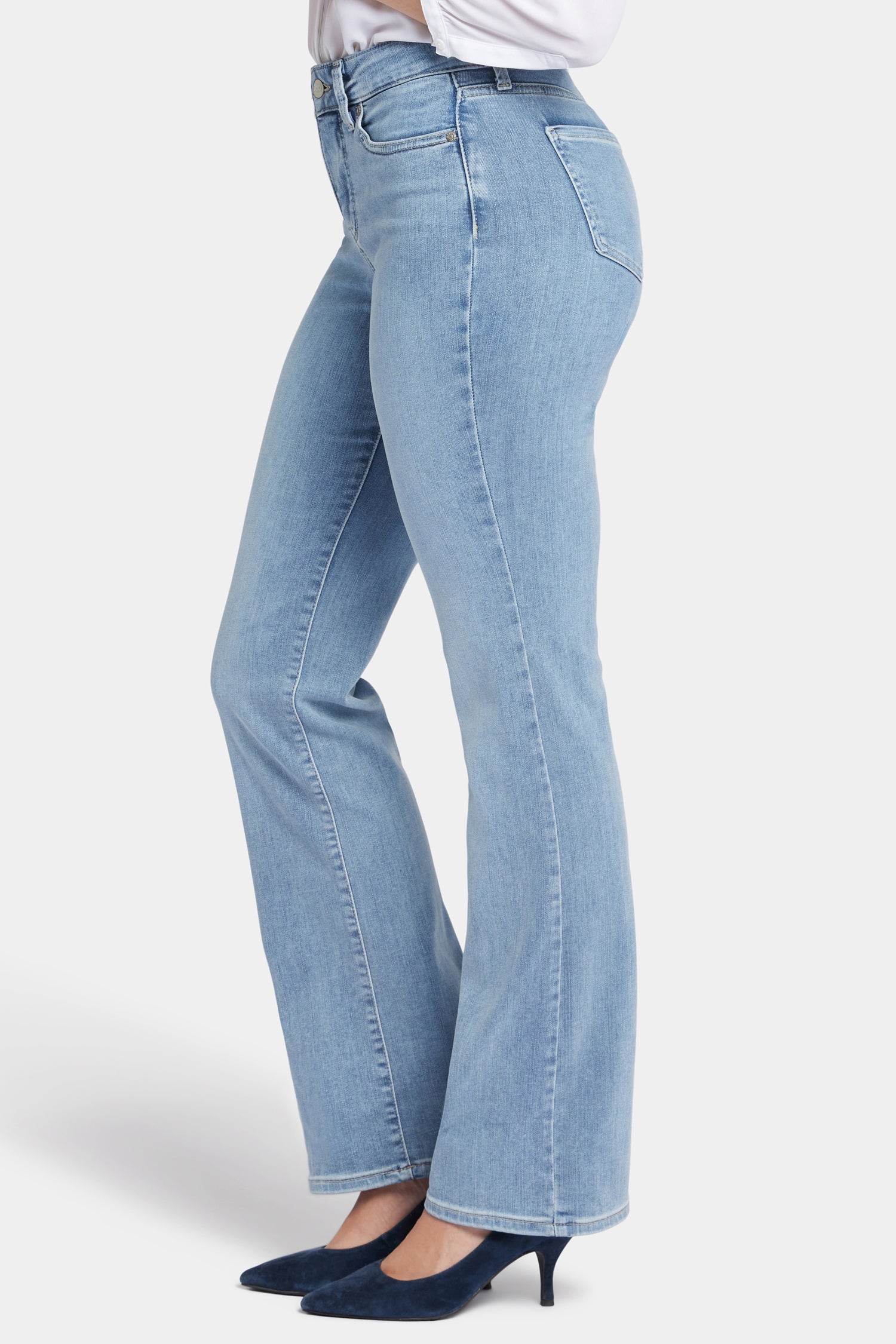 Blake Slim Flared Jeans In Petite With High Rise Haley Blue NYDJ