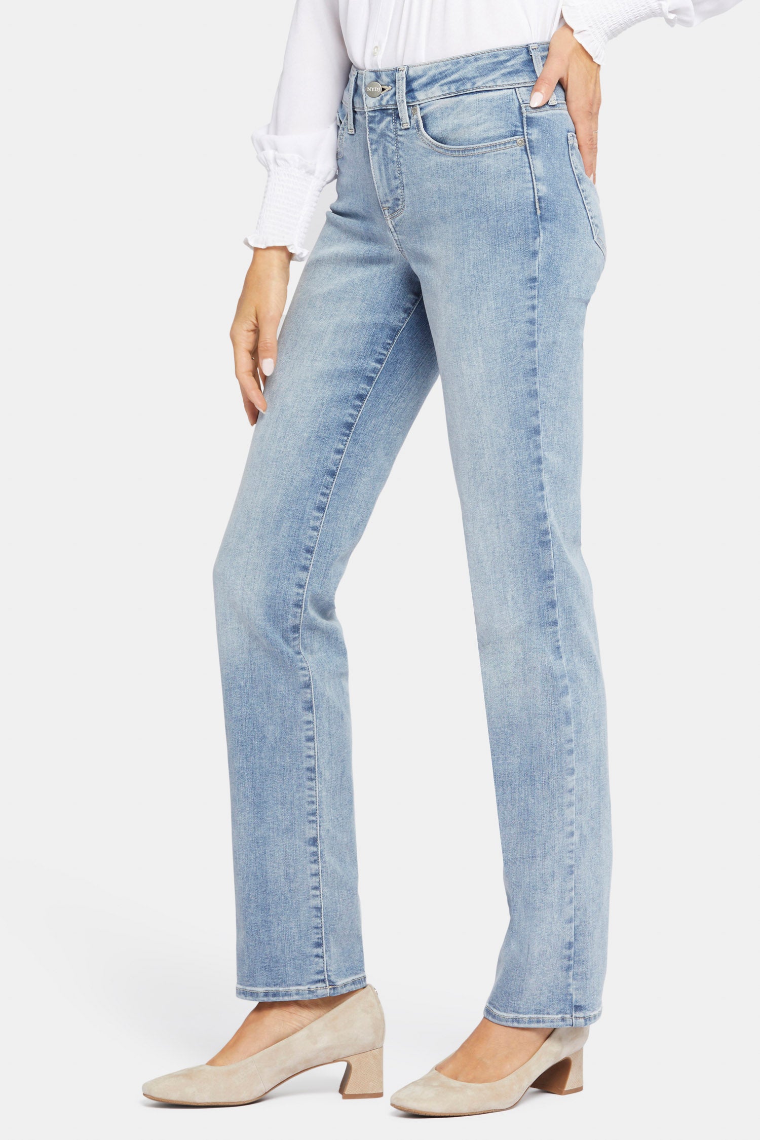 Marilyn Straight Jeans In Petite Haley Blue NYDJ