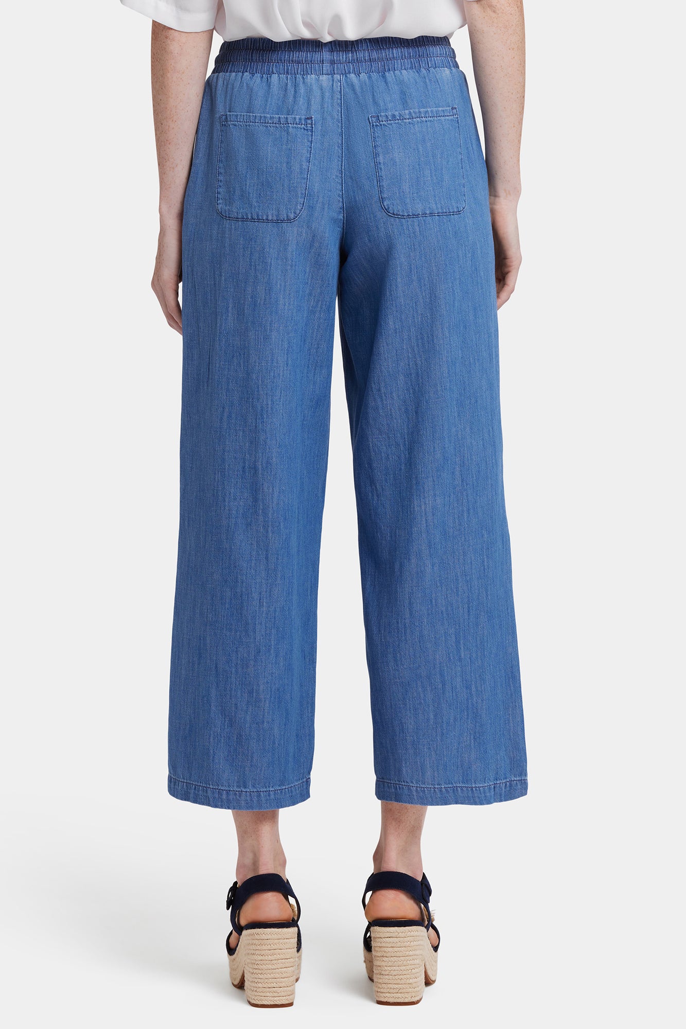 NYDJ Jayne Pull-On Wide Leg Ankle Pants In Petite - Everly