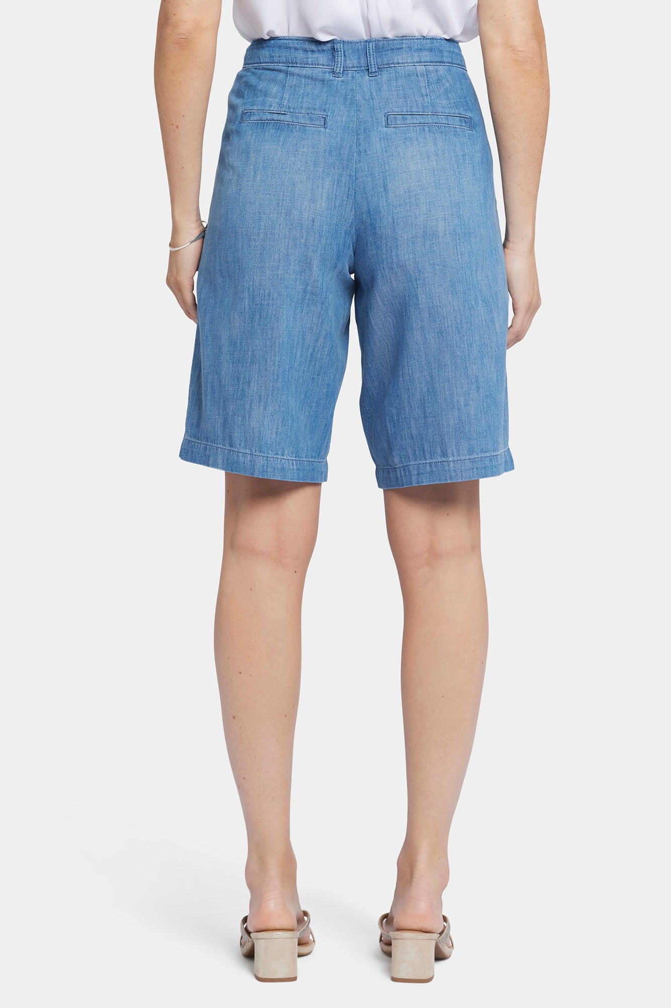NYDJ Relaxed Denim Bermuda Shorts In Petite With High Rise - Corfu