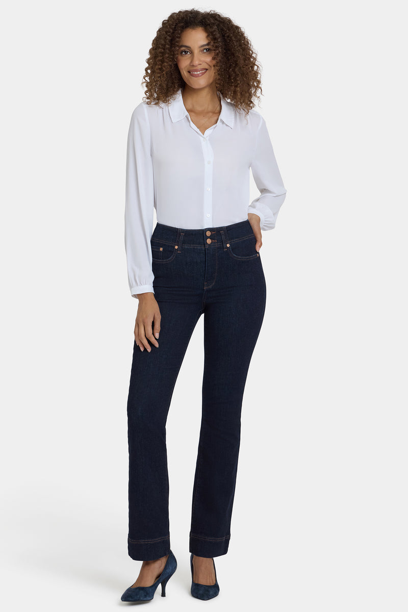NYDJ Barbara Bootcut Jeans In Petite With High Rise And Double-Button Waistband - Magical