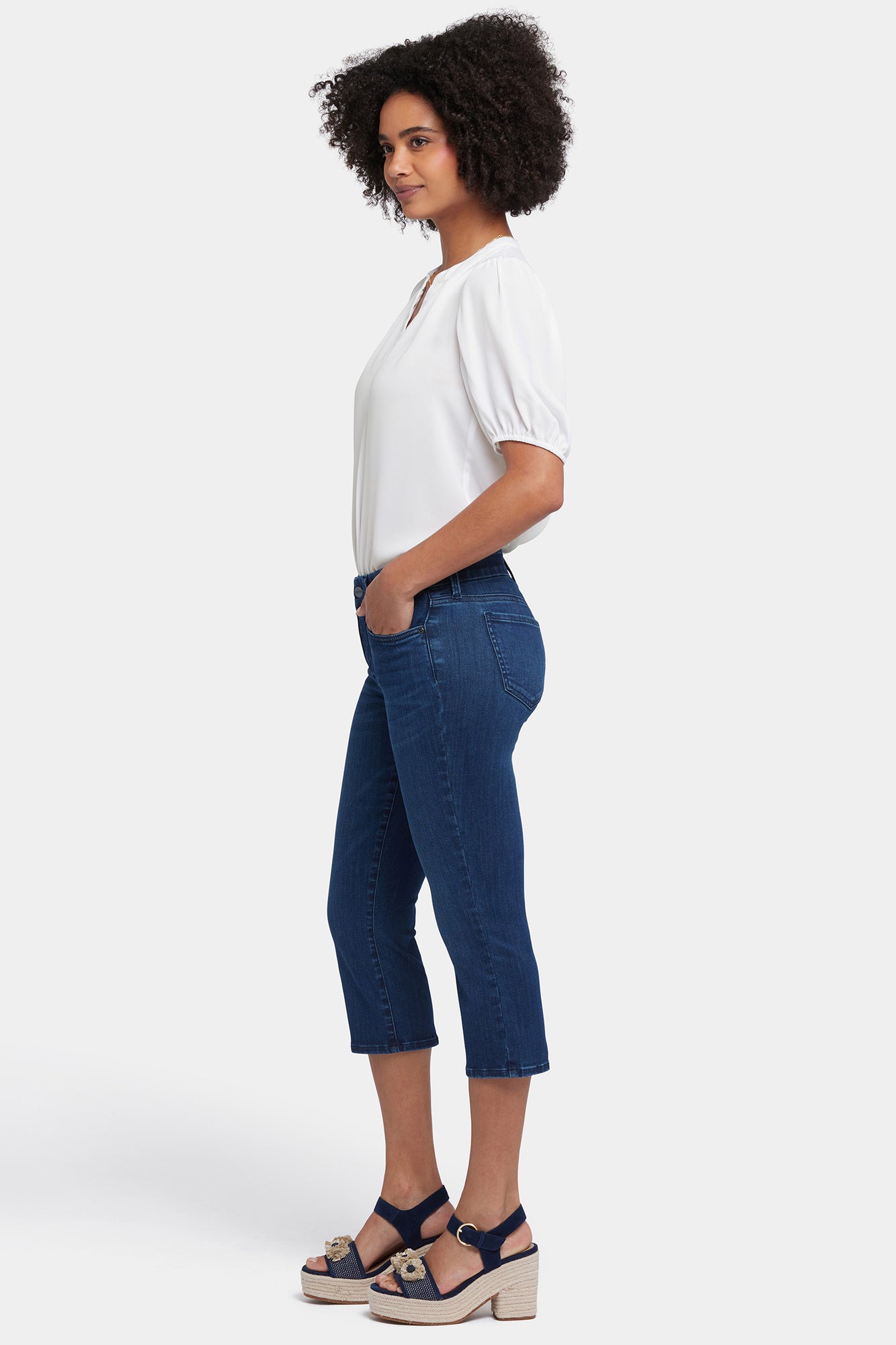 NYDJ Waist-Match™ Marilyn Straight Crop Jeans In Petite - Ibiza Blues