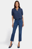 NYDJ Marilyn Straight Ankle Jeans In Petite In Soft-Contour Denim™ - Ibiza Blues