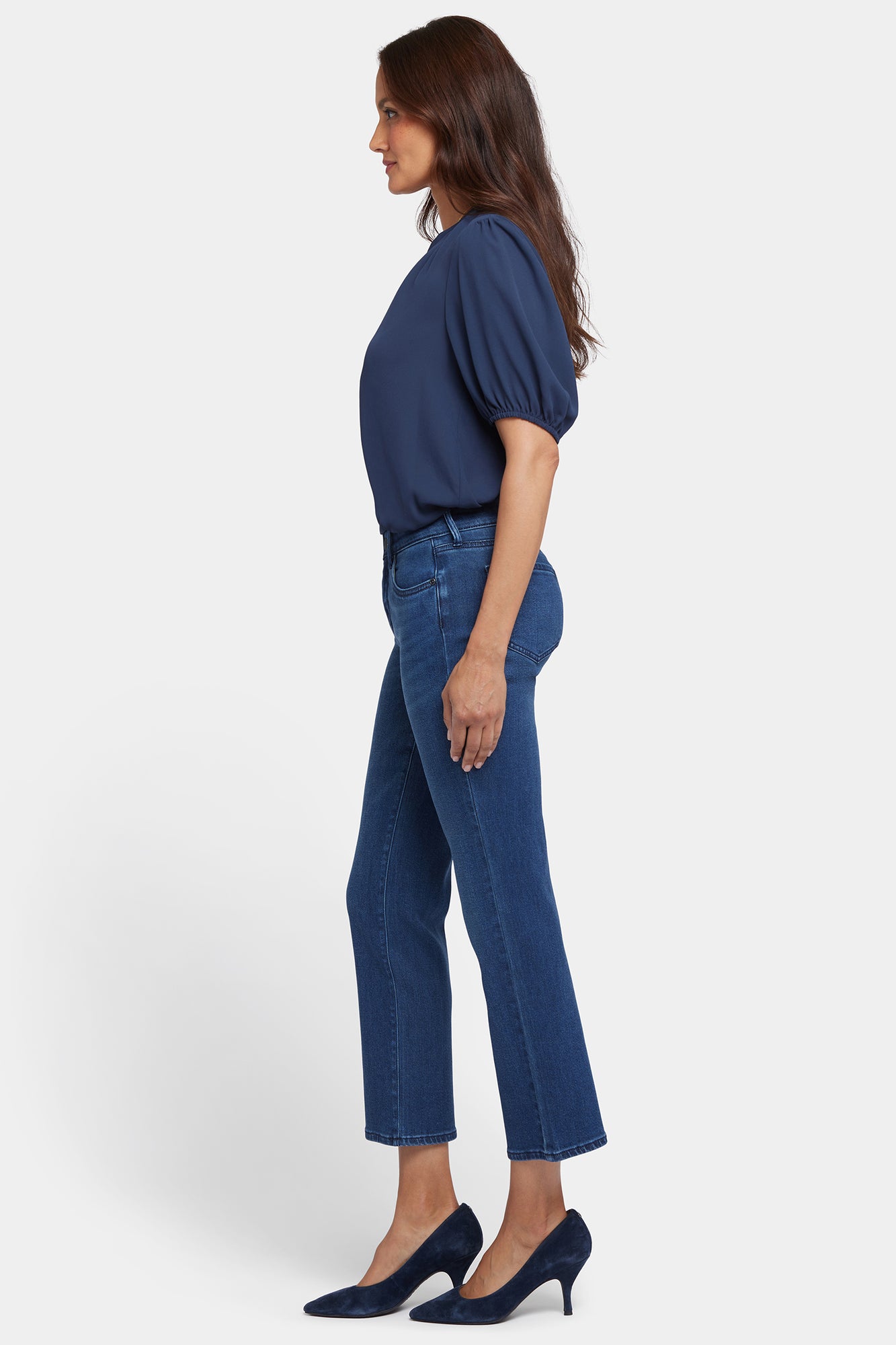 NYDJ Marilyn Straight Ankle Jeans In Petite In Soft-Contour Denim™ - Ibiza Blues