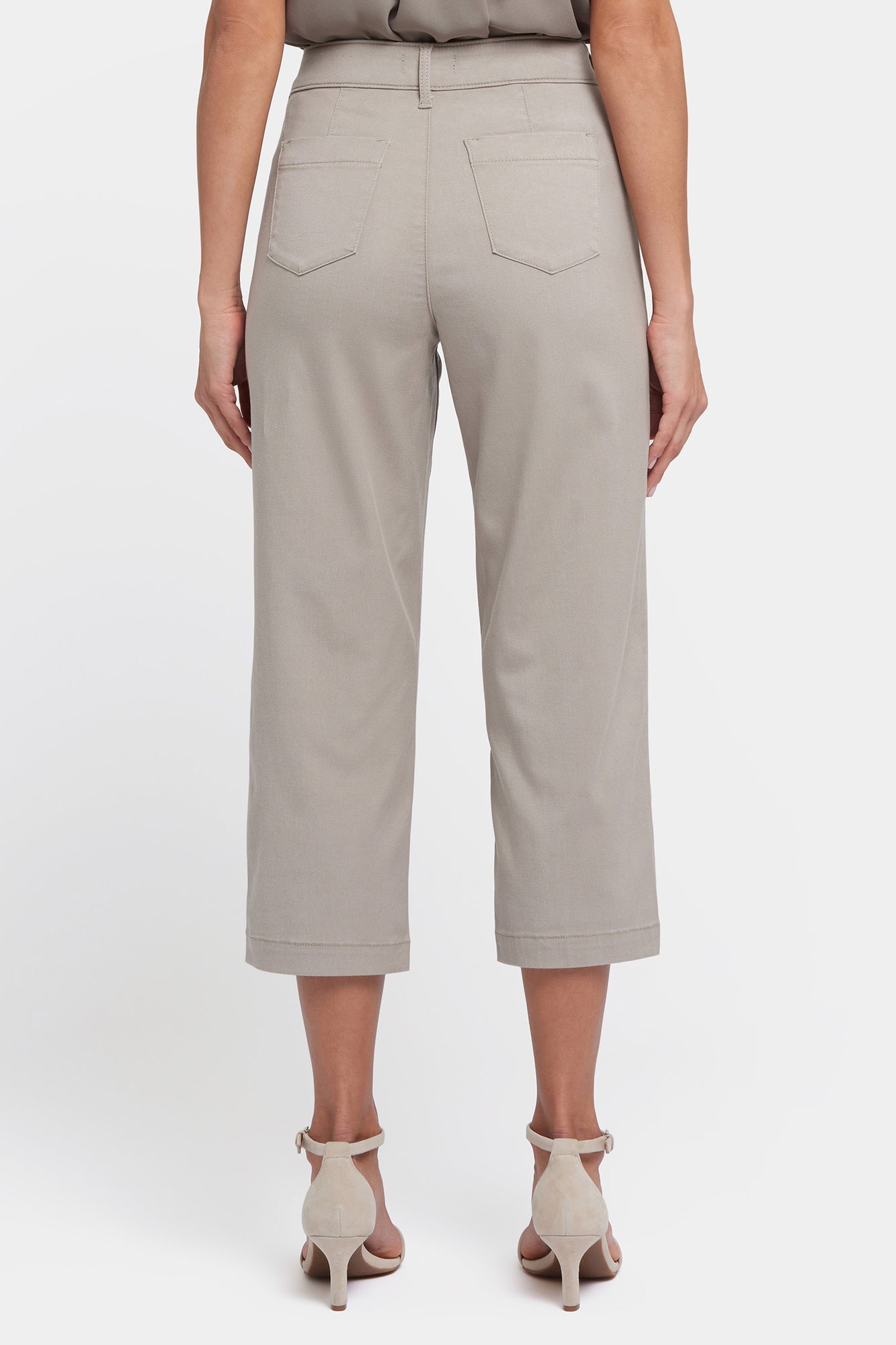 NYDJ Utility Pants In Petite In Stretch Twill With High Rise - Saddlewood