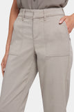 NYDJ Utility Pants In Petite In Stretch Twill With High Rise - Saddlewood