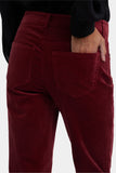 NYDJ Marilyn Straight Pants In Petite In Velveteen - Wild Currant
