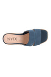 NYDJ Raizy Wedge Sandals In Suede - Navy