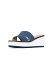 NYDJ Raizy Wedge Sandals In Suede - Navy
