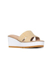 NYDJ Raizy Wedge Sandals In Jute - Ecru