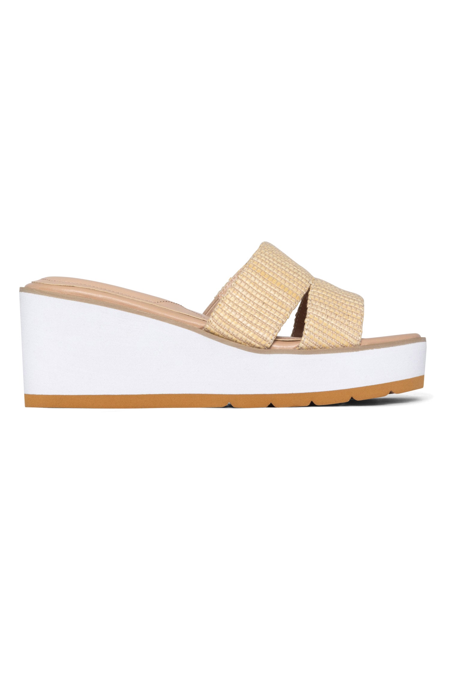 Raizy Wedge Sandals In Jute - Ecru Tan | NYDJ