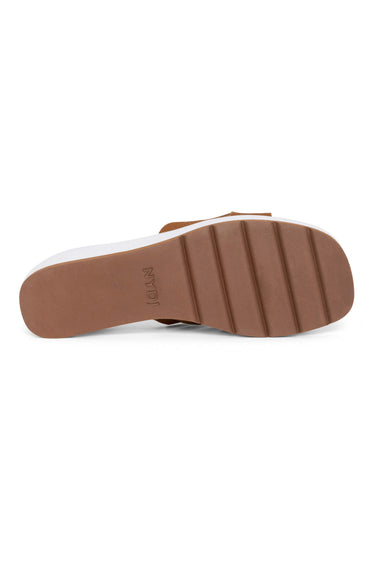 NYDJ Reesie Wedge Sandals In Suede - Cognac