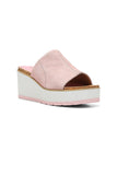 NYDJ Rysa Wedge Sandals In Kid Suede - Rose