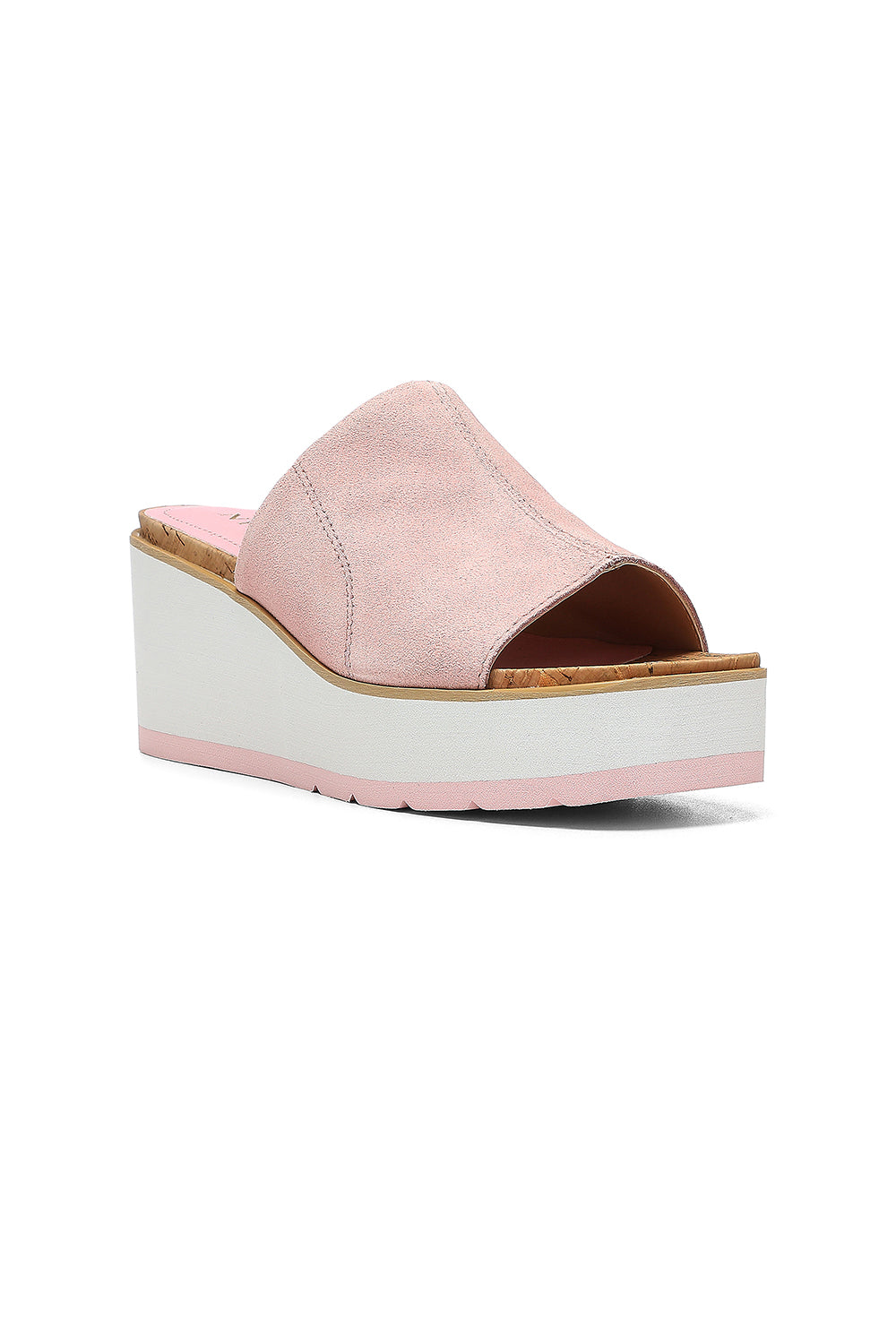 NYDJ Rysa Wedge Sandals In Kid Suede - Rose