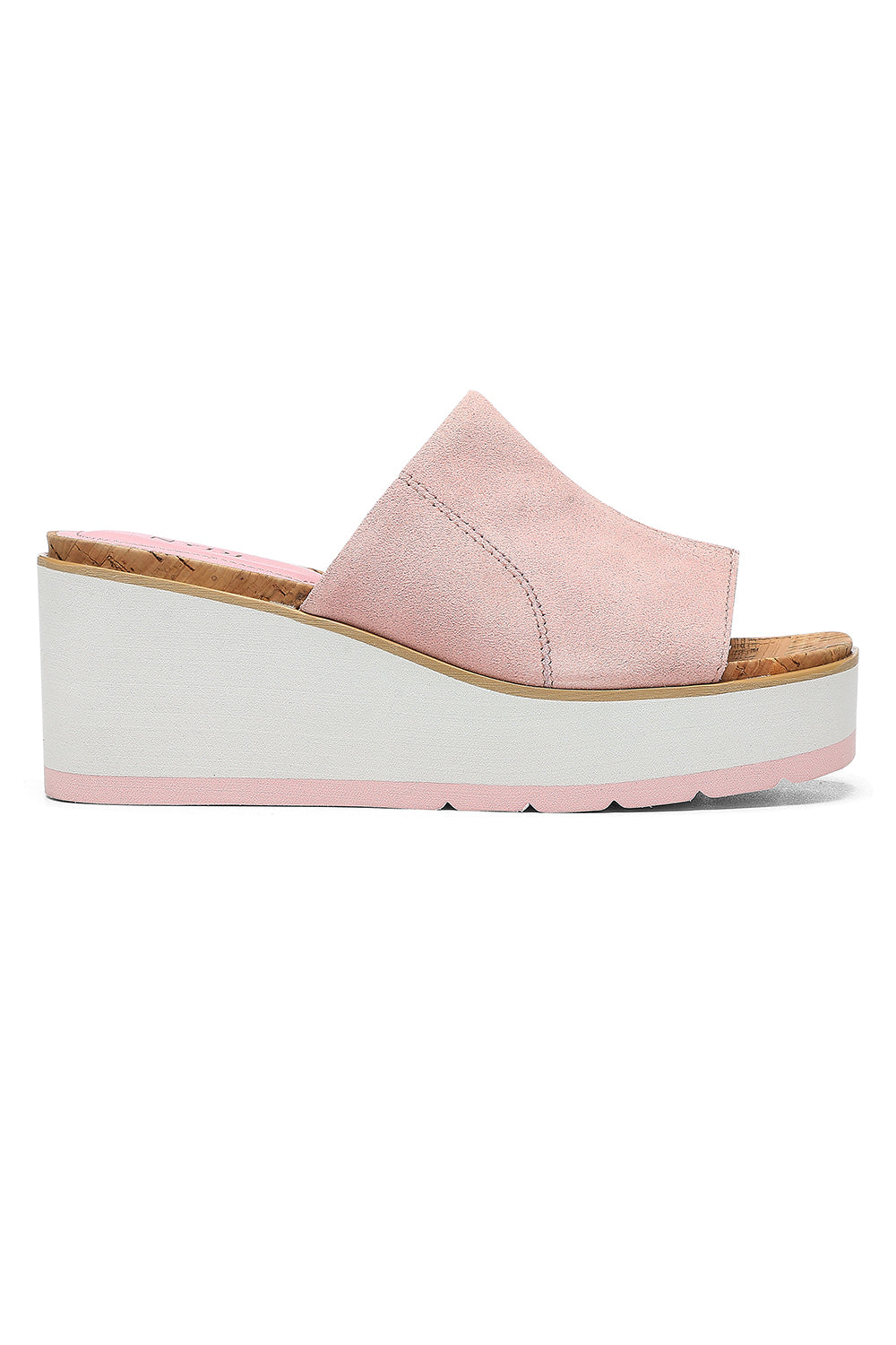 NYDJ Rysa Wedge Sandals In Kid Suede - Rose