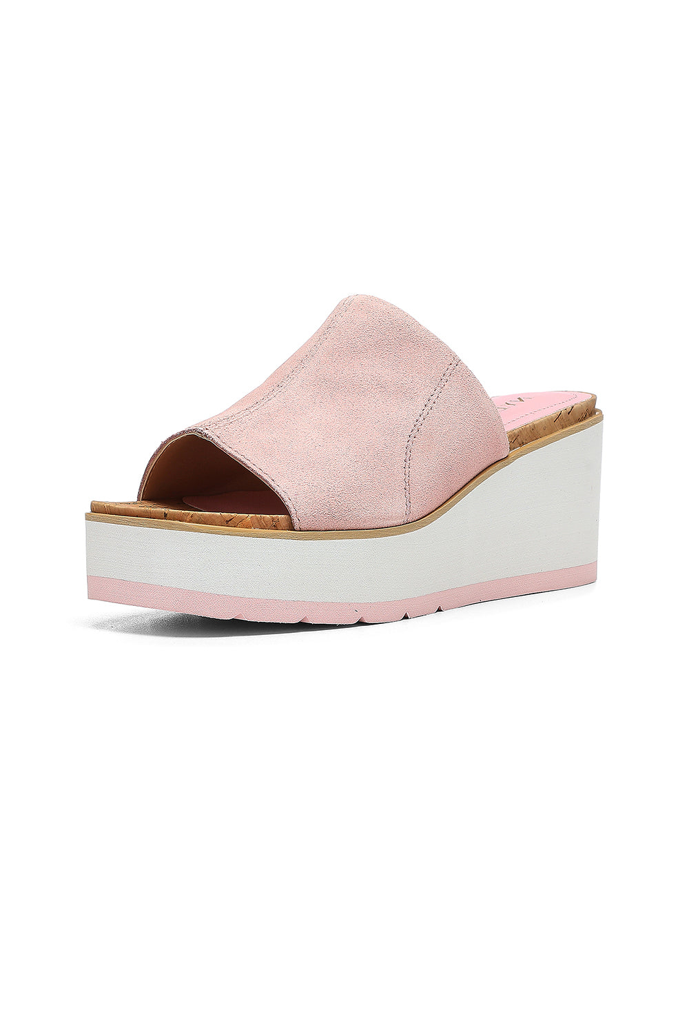 NYDJ Rysa Wedge Sandals In Kid Suede - Rose