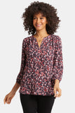 NYDJ Pintuck Blouse - Perla Plum