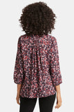 NYDJ Pintuck Blouse - Perla Plum
