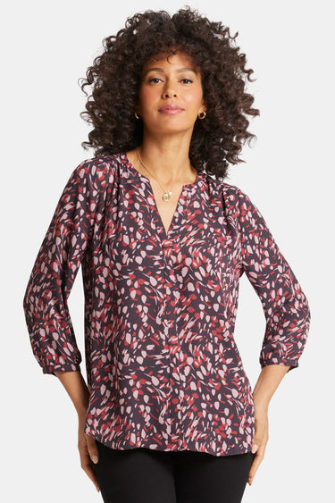 NYDJ Pintuck Blouse - Perla Plum