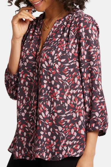 NYDJ Pintuck Blouse - Perla Plum