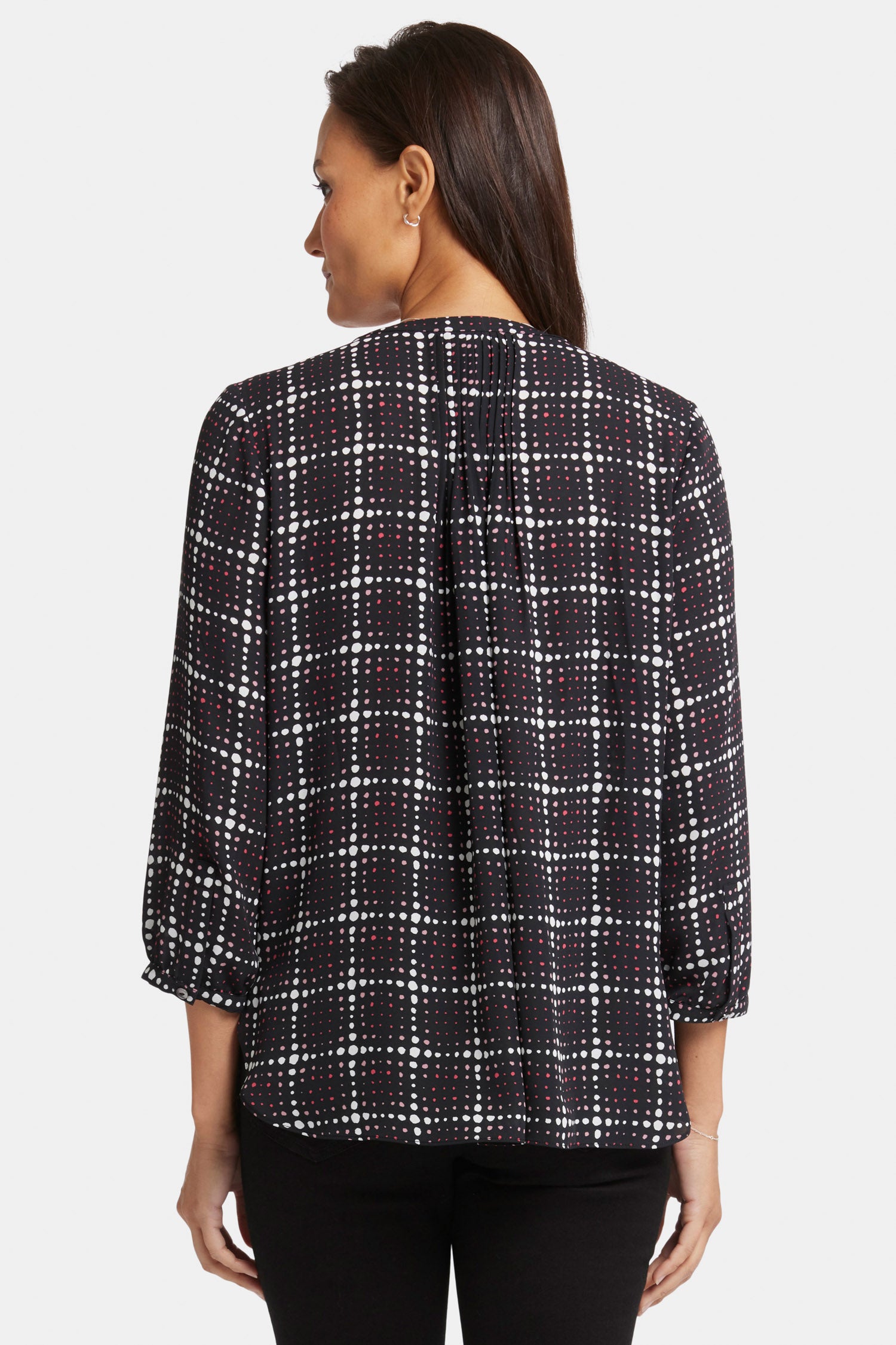 新品タグ付き！イチ　i c h i Volume Pintuck Blouse Pintuck Blouse - Lattice Dots Multi | NYDJ