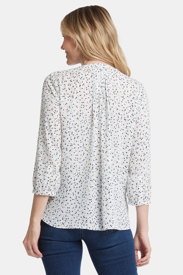 NYDJ Pintuck Blouse - Sprinkle Dots
