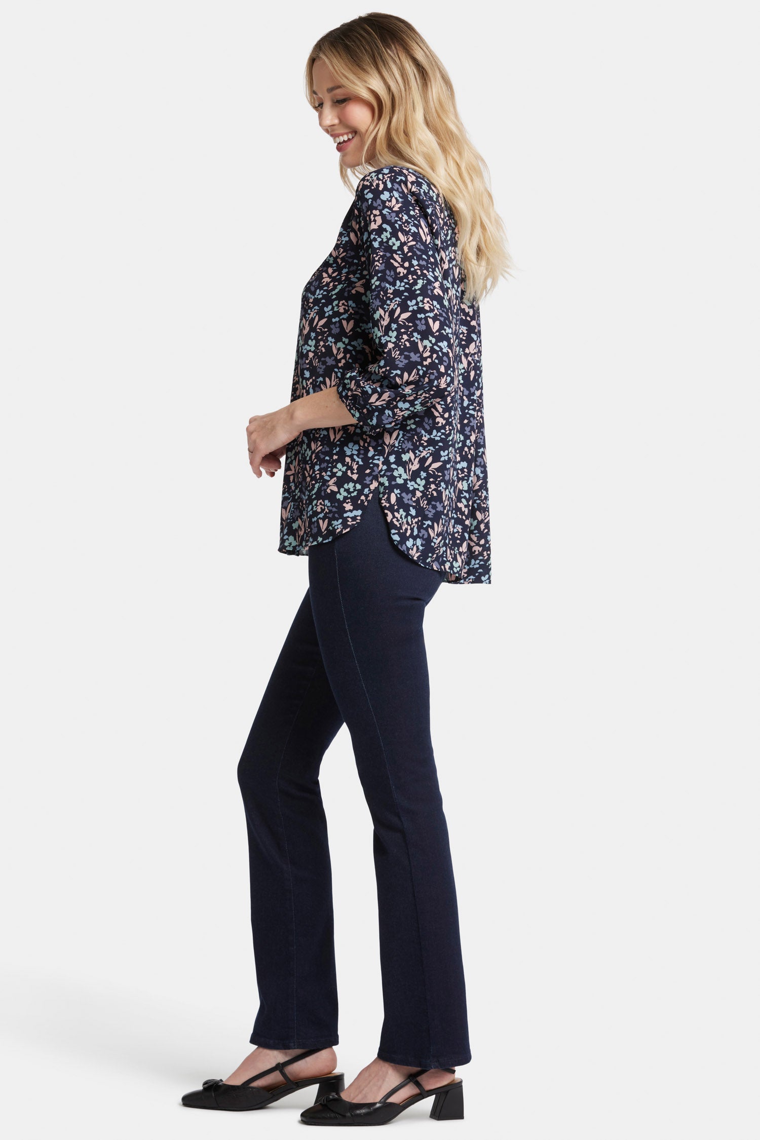 Pintuck Blouse - Bluebonnet Trail Multi | NYDJ