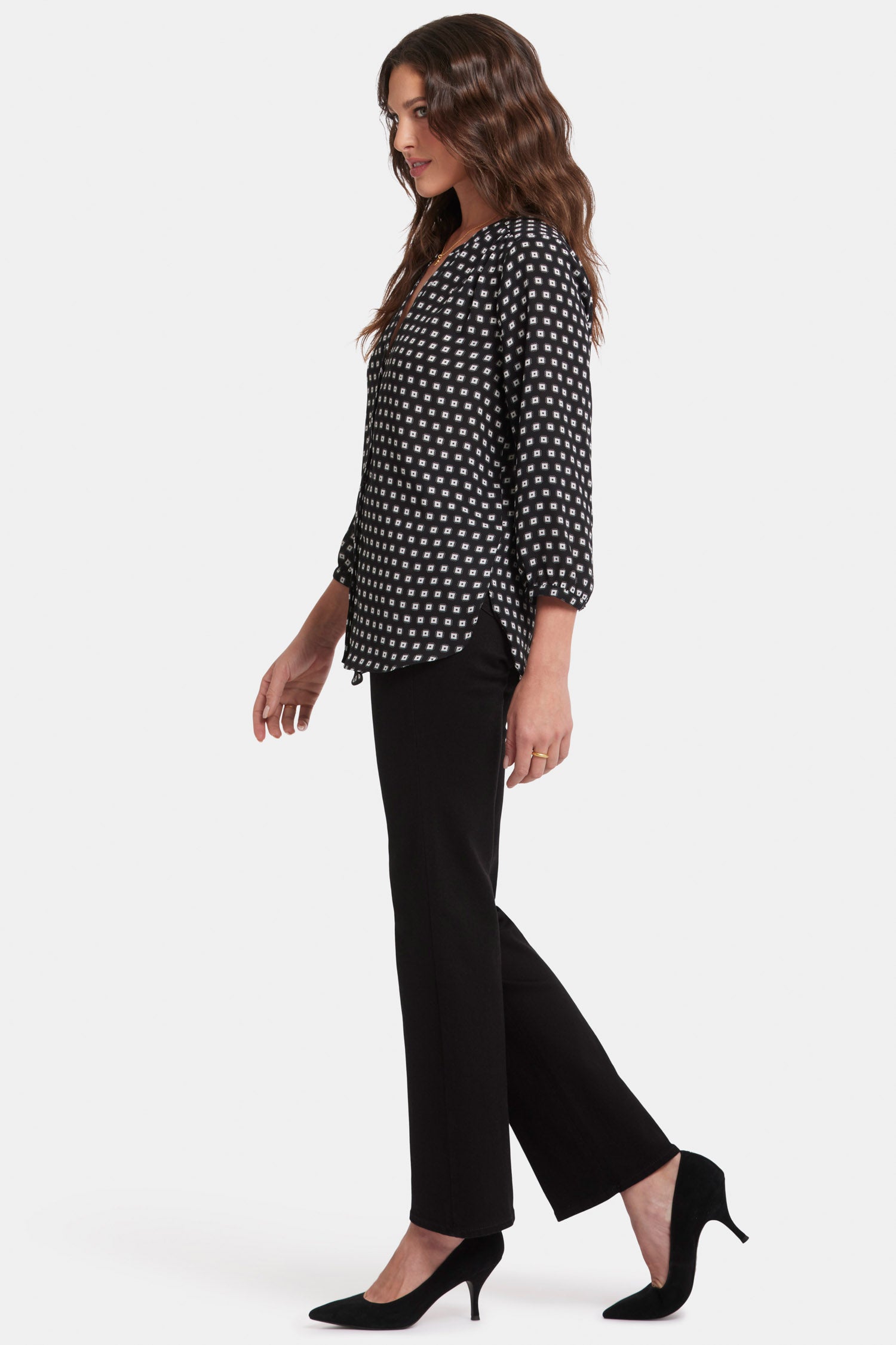 Pintuck Blouse - Pearl Medallion Multi | NYDJ