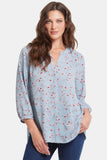 NYDJ Pintuck Blouse - Mountain Petals
