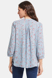 NYDJ Pintuck Blouse - Mountain Petals