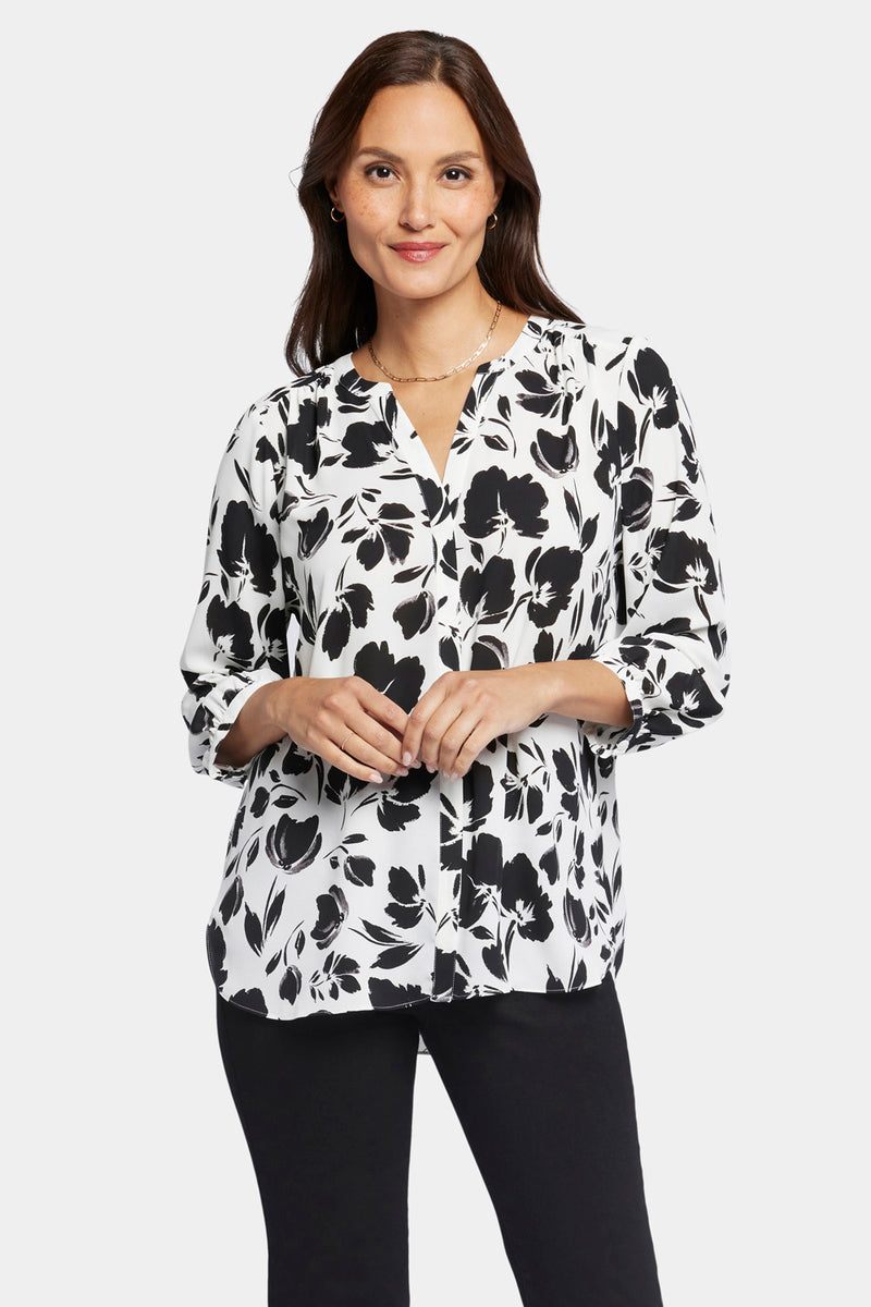 NYDJ Pintuck Blouse - Campanil