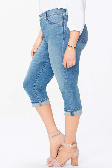 NYDJ Marilyn Straight Crop Jeans In Plus Size With Cuff - Pacific