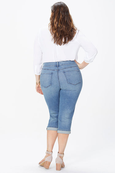 NYDJ Marilyn Straight Crop Jeans In Plus Size With Cuff - Pacific