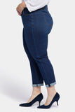 NYDJ Margot Girlfriend Jeans In Plus Size In Cool Embrace® Denim With Roll Cuffs - Palace