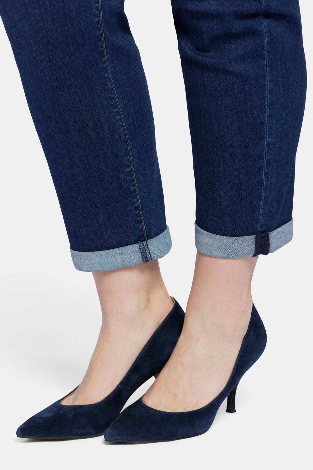 NYDJ Margot Girlfriend Jeans In Plus Size In Cool Embrace® Denim With Roll Cuffs - Palace