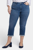 NYDJ Chloe Skinny Capri Jeans In Plus Size In Cool Embrace® Denim With Roll Cuffs - Costa Brava