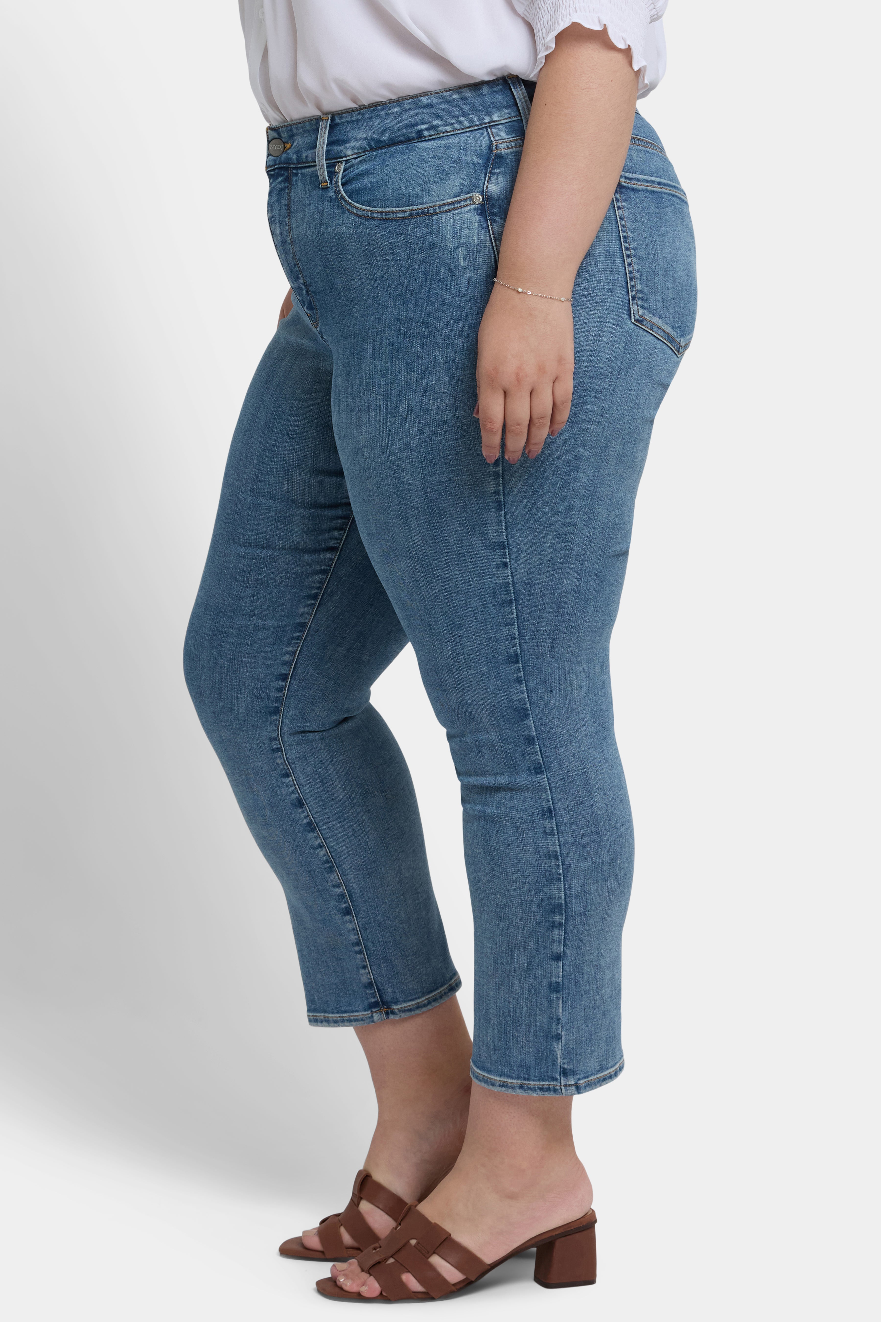 Marilyn Straight Ankle Jeans In Plus Size In Cool Embrace® Denim