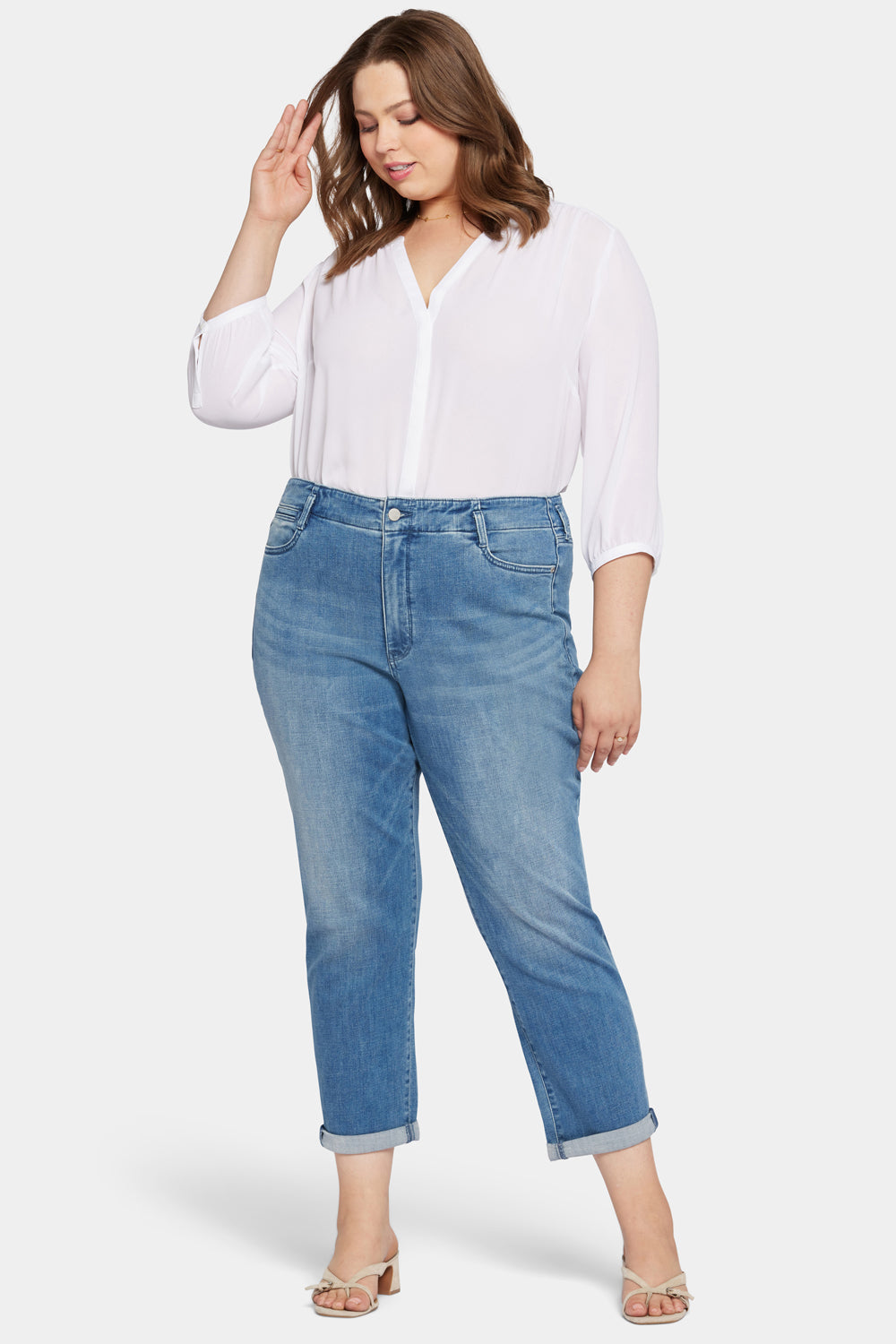 Girlfriend jeans high rise fashion