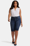 NYDJ Sophie Bike Capri Jeans In Plus Size With Riveted Side Slits - Lotus Gardens
