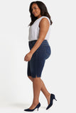 NYDJ Sophie Bike Capri Jeans In Plus Size With Riveted Side Slits - Lotus Gardens