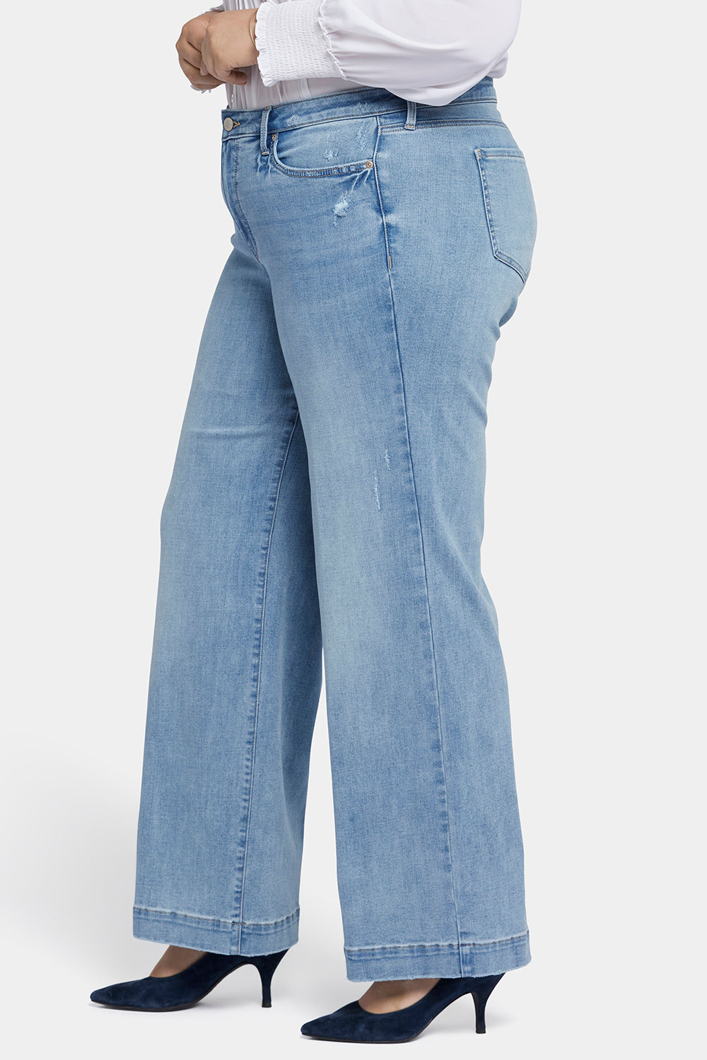 Teresa Wide Leg Jeans In Plus Size - Lakefront