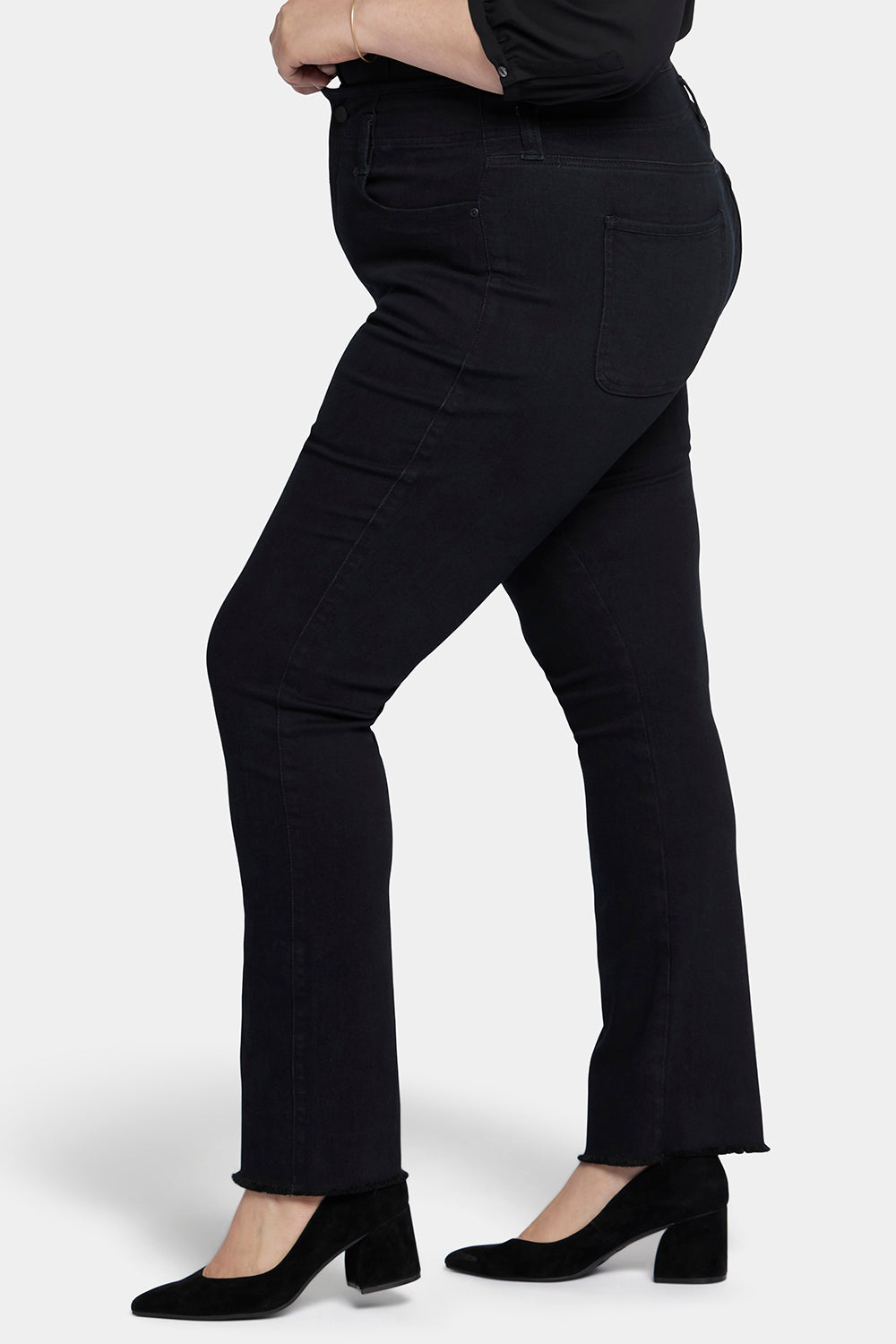 NYDJ Women's Uplift Coated Marilyn Straight Jeans In Plus Size in Black  Coated, Size: 28W, Denim