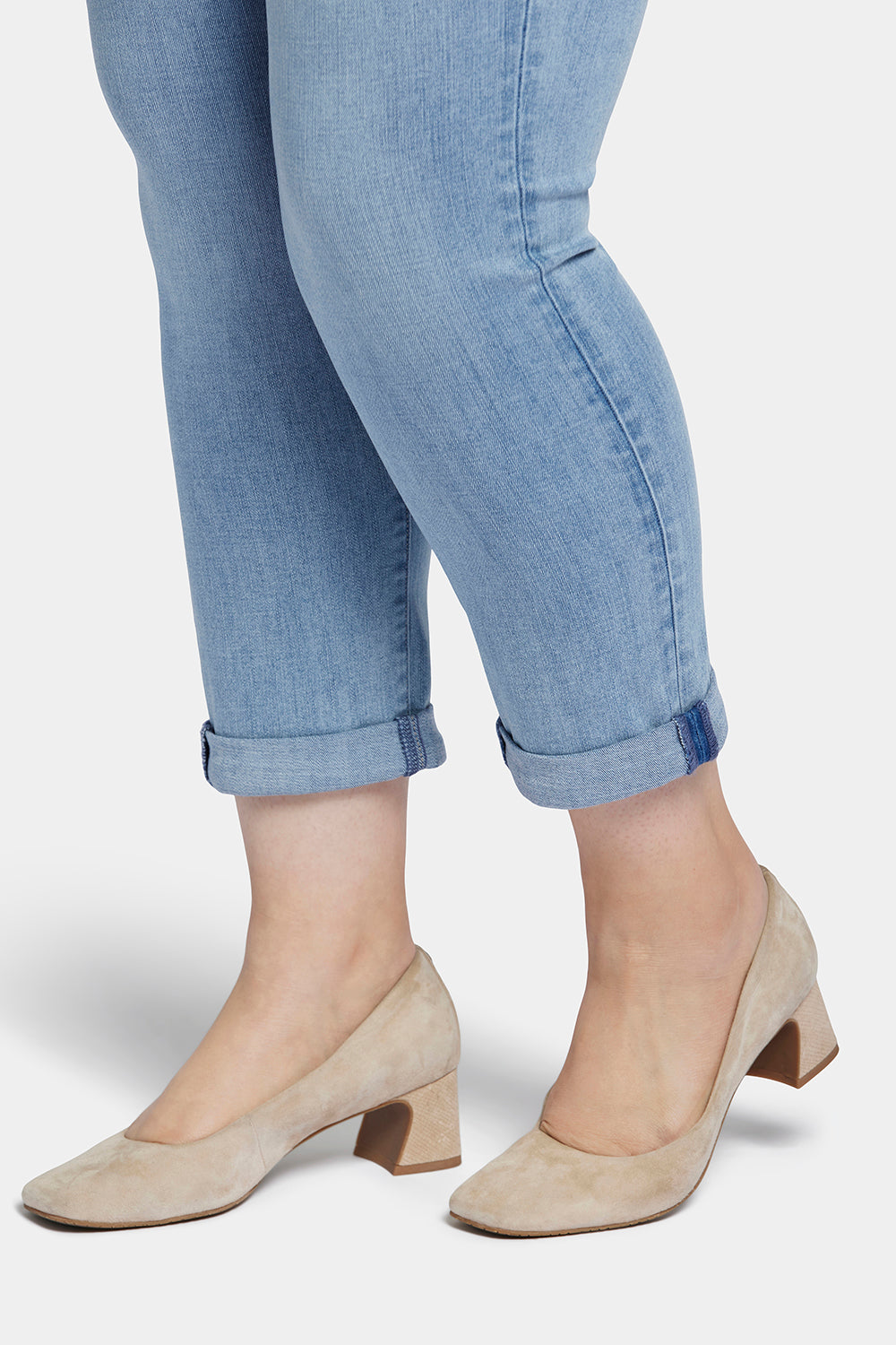 NYDJ Sheri Slim Ankle Jeans In Plus Size With Roll Cuffs - Majesty