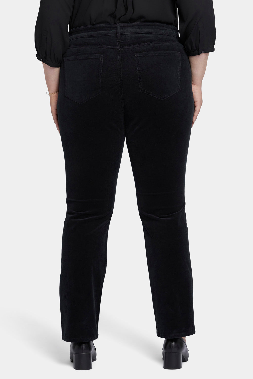 Marilyn Straight Pants In Plus Size In Fine Wale Stretch